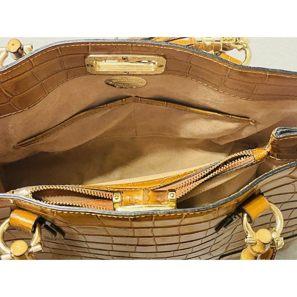 PRATESI FIRENZE| Bamboo Leather Handbag (!well kept)